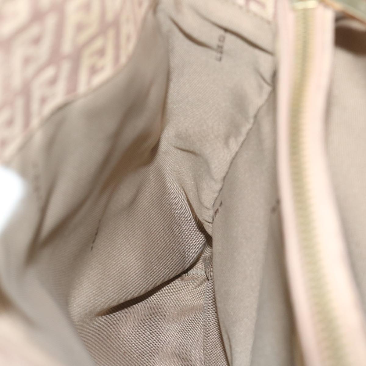 FENDI Zucchino Canvas Hand Bag Beige 61442