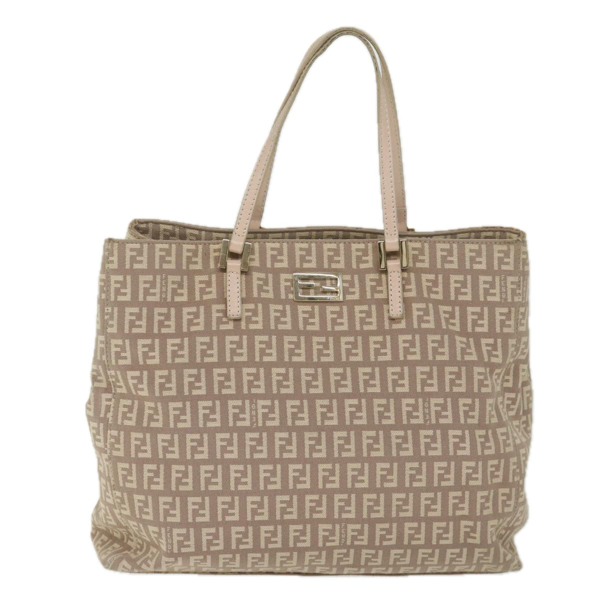 FENDI Zucchino Canvas Hand Bag Beige 61442