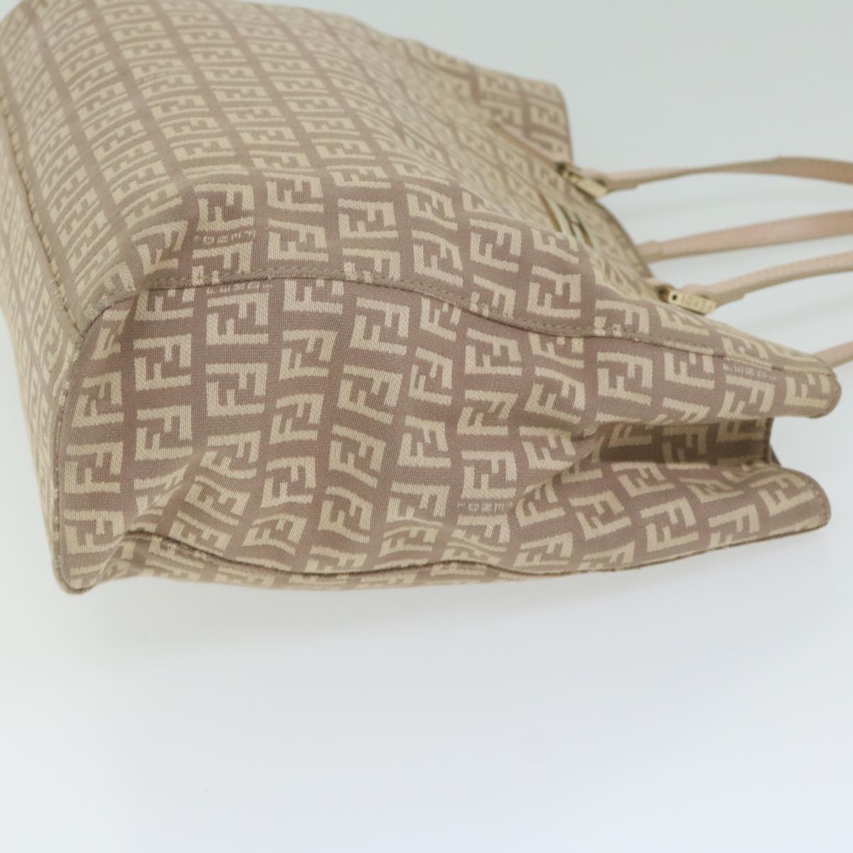 FENDI Zucchino Canvas Hand Bag Beige 61442