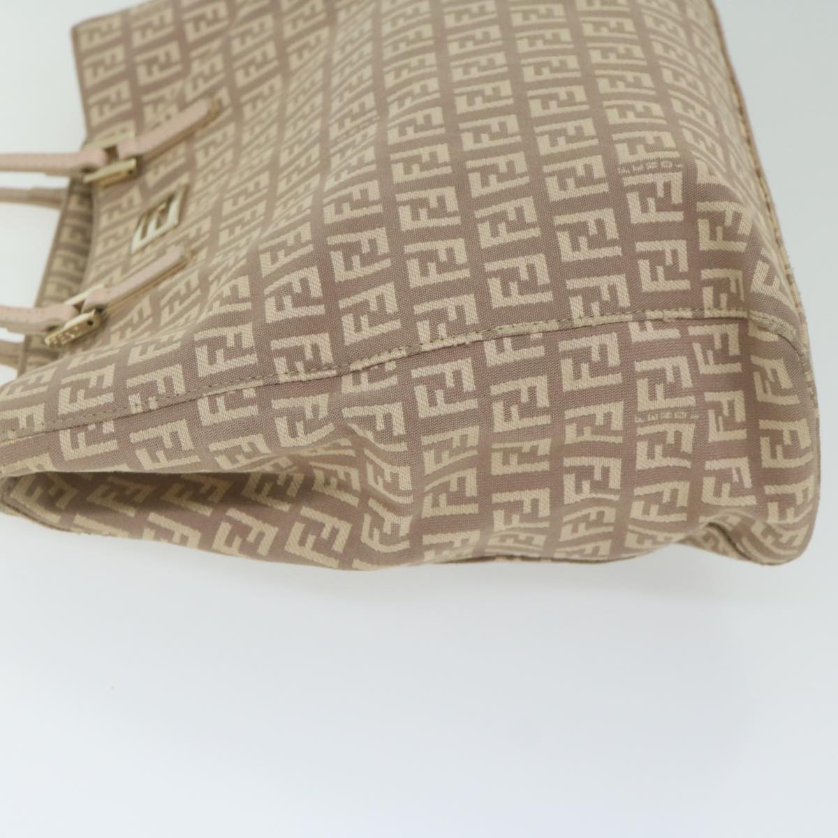 FENDI Zucchino Canvas Hand Bag Beige 61442