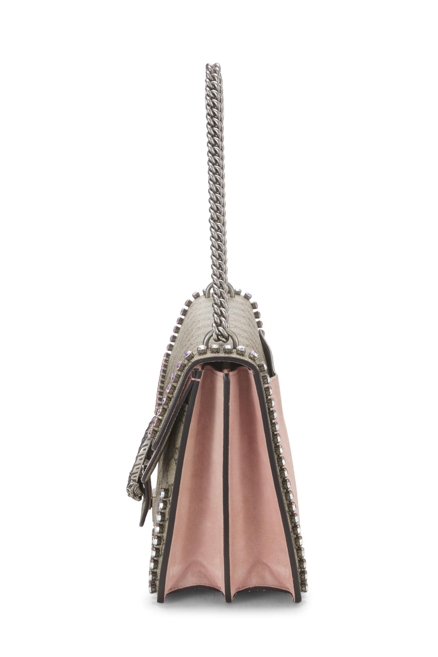 Gucci,  Original GG Supreme Crystal Embellished Dionysus Shoulder Bag Medium, Pink
