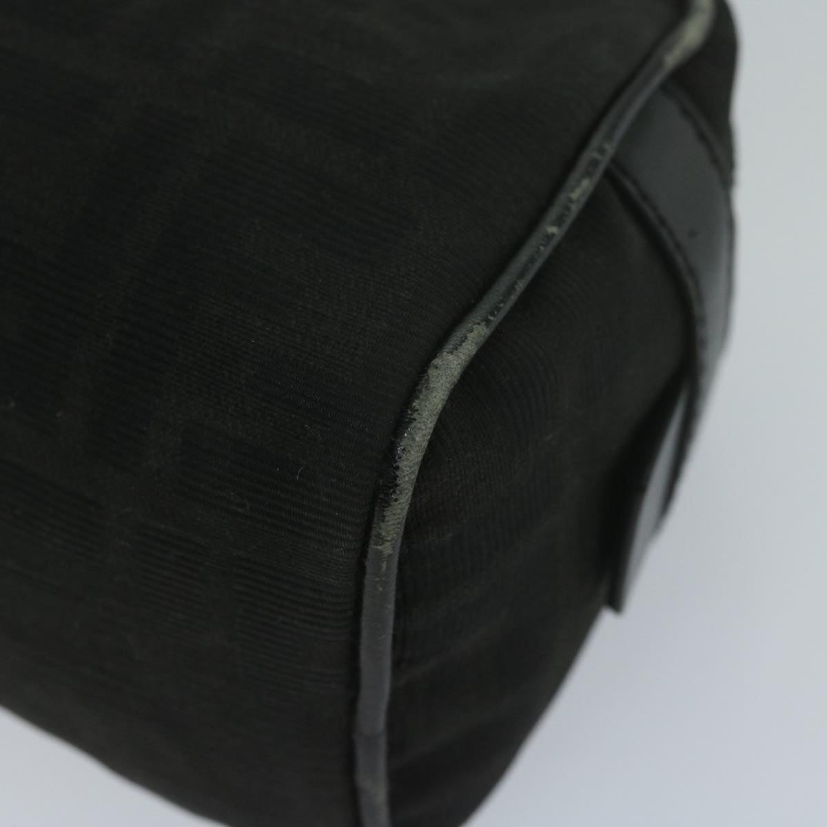 FENDI Zucca Canvas Hand Bag Black 61538