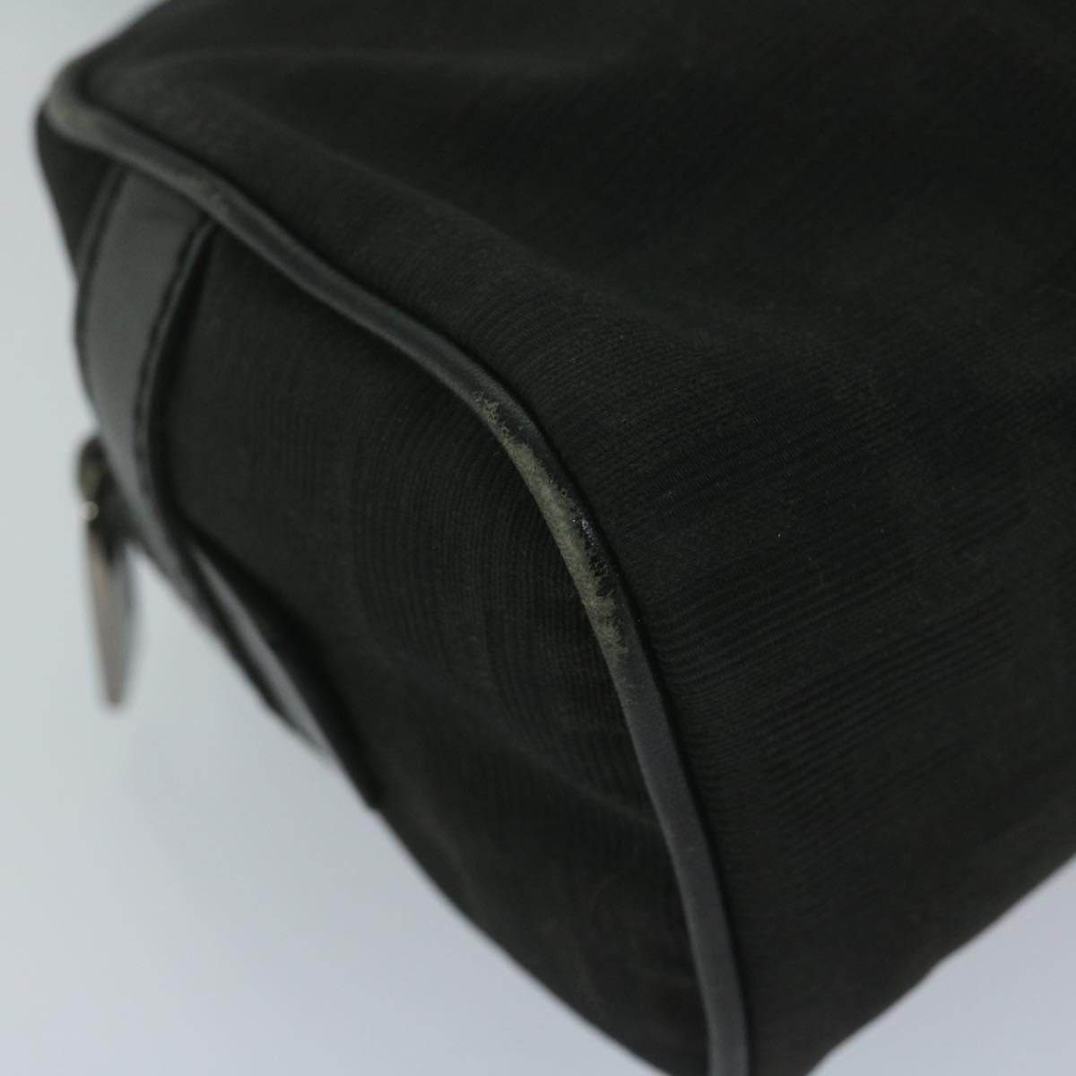 FENDI Zucca Canvas Hand Bag Black 61538