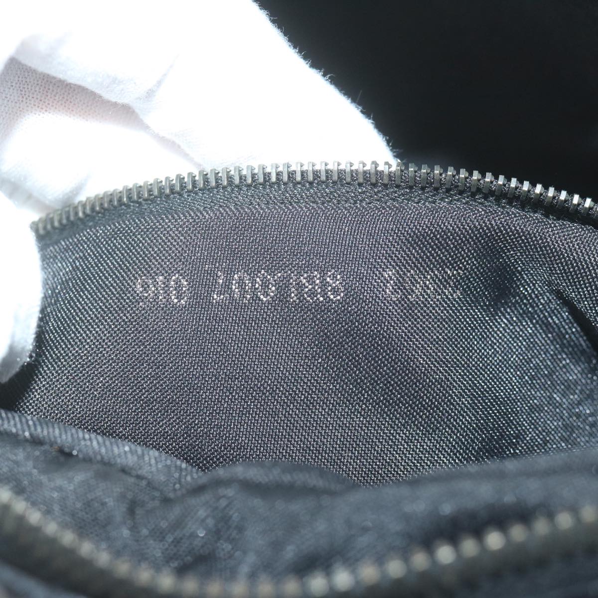 FENDI Zucca Canvas Hand Bag Black 61538