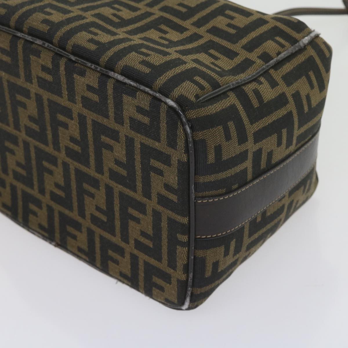 FENDI Zucca Canvas Vanity Cosmetic Pouch Black Brown 61576