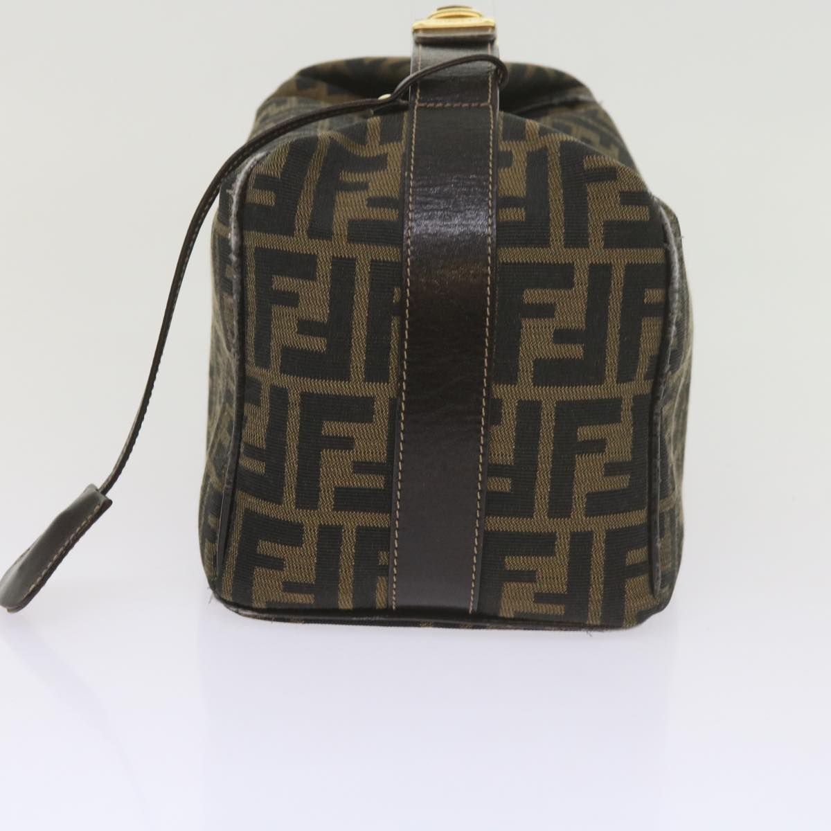 FENDI Zucca Canvas Vanity Cosmetic Pouch Black Brown 61576