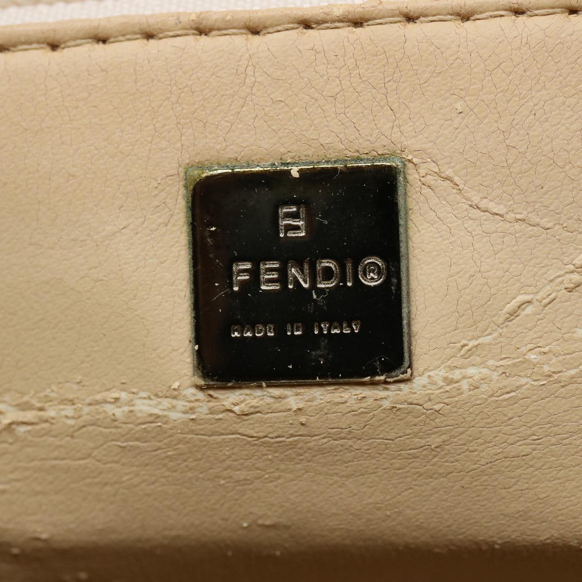 FENDI Zucca Canvas Vanity Cosmetic Pouch Black Brown 61577