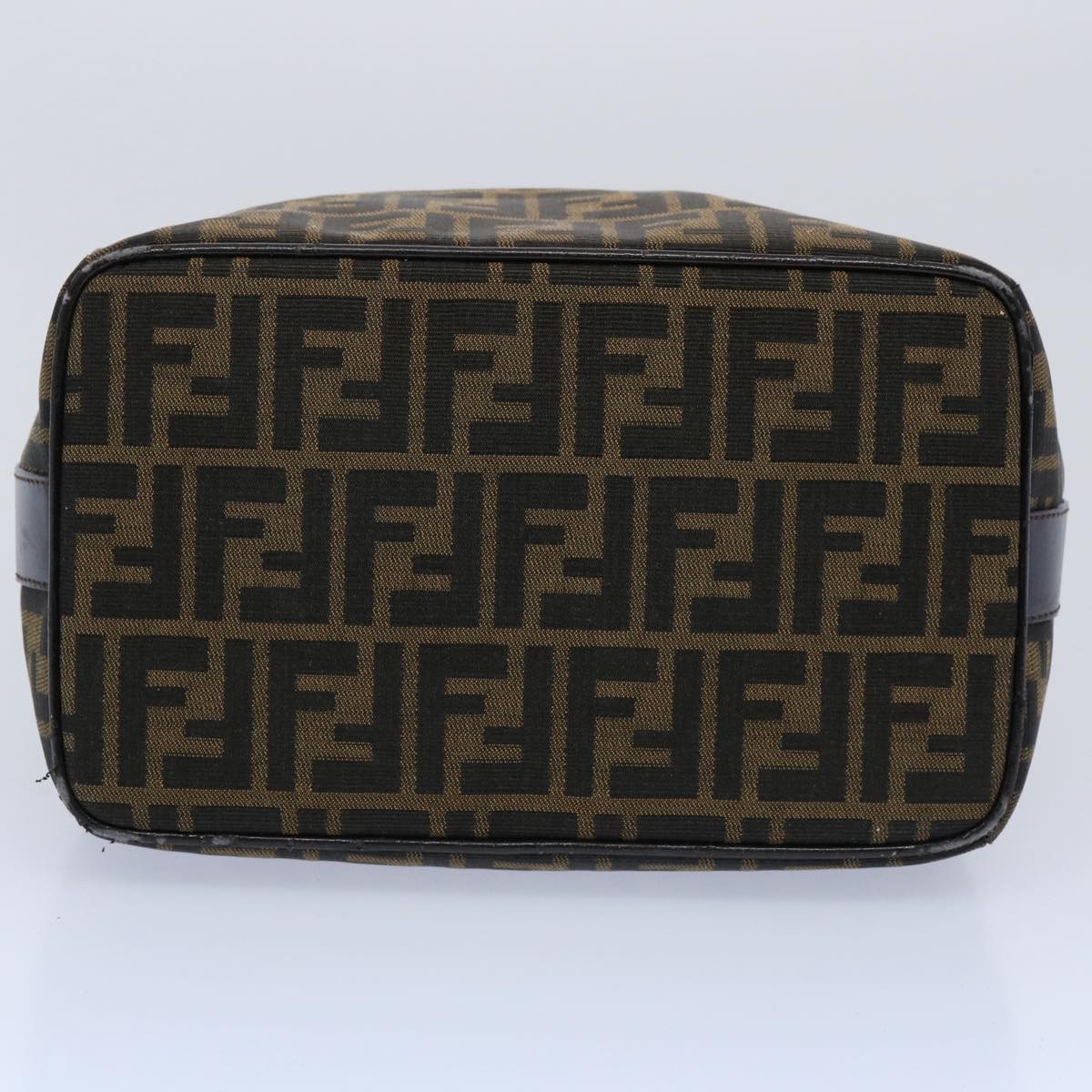 FENDI Zucca Canvas Vanity Cosmetic Pouch Black Brown 61577