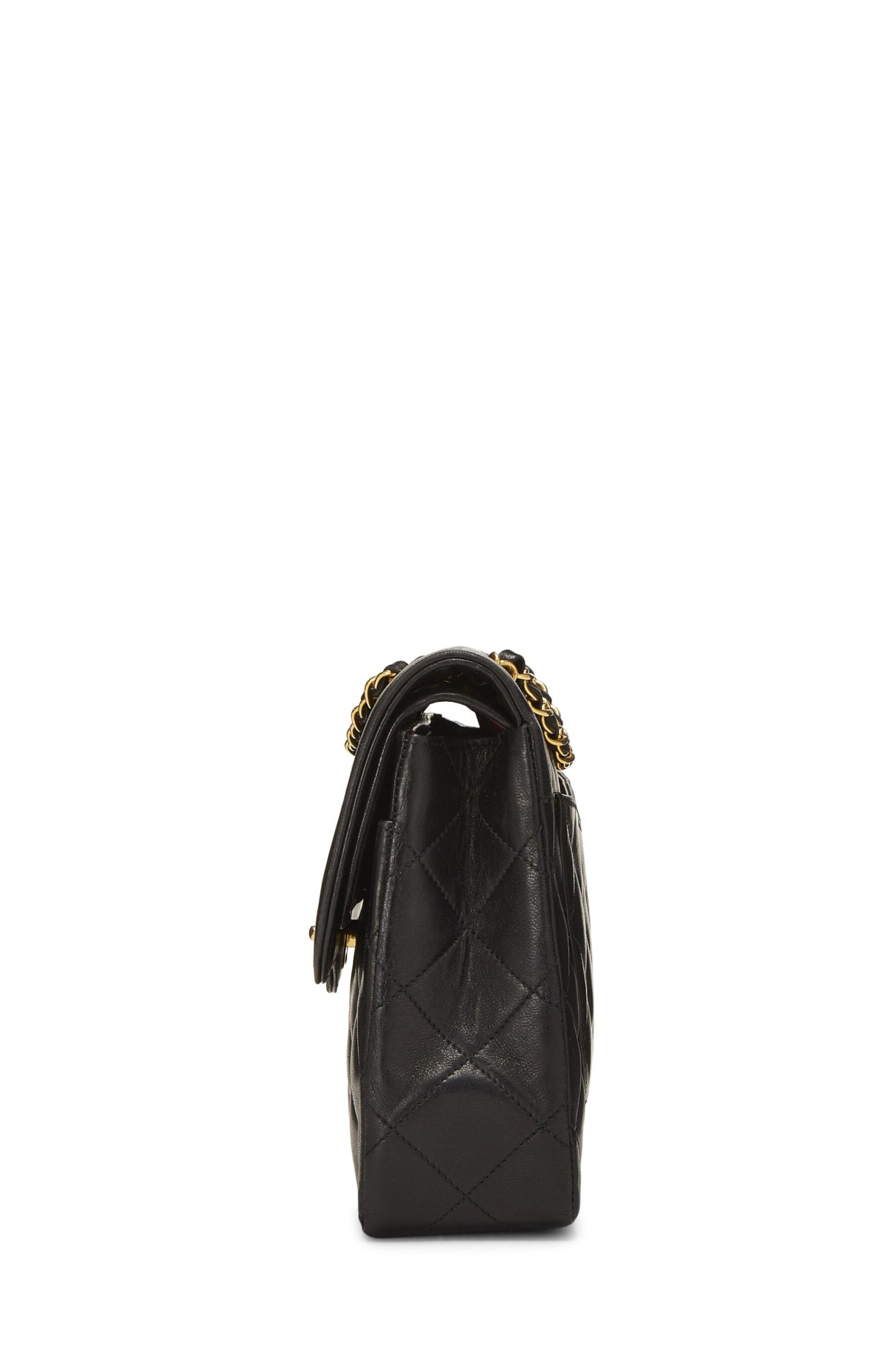 Chanel,  Black Quilted Lambskin Paris Limited Double Flap Jumbo, Black