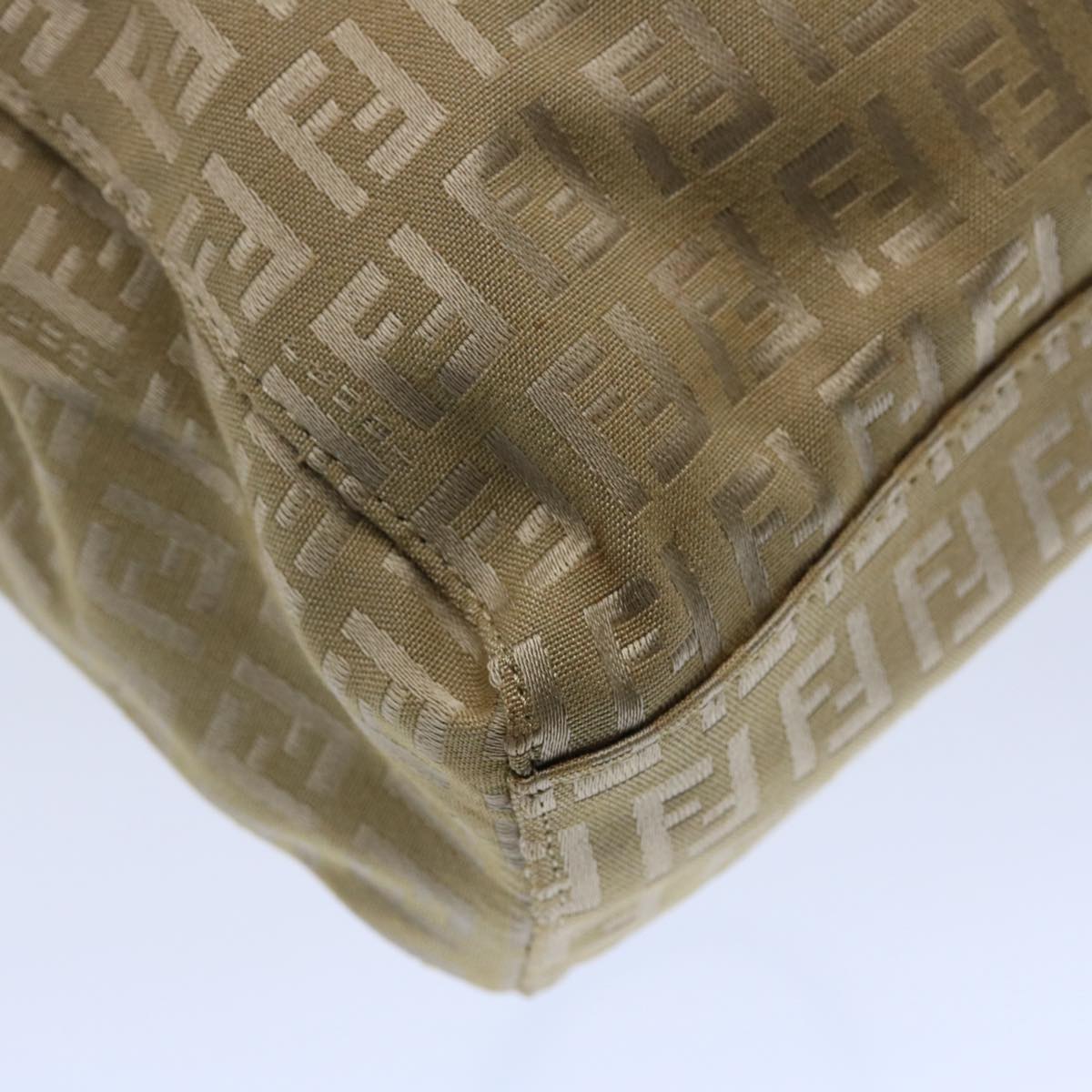 FENDI Zucchino Canvas Hand Bag Beige 61641