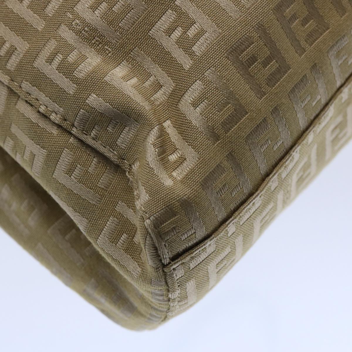 FENDI Zucchino Canvas Hand Bag Beige 61641