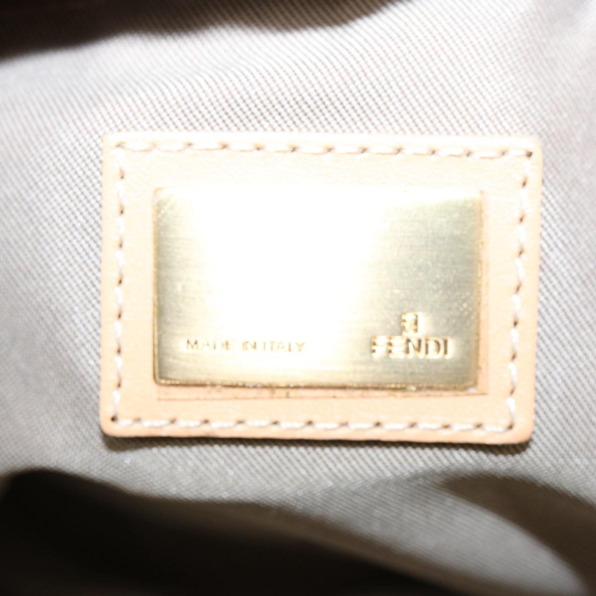FENDI Zucchino Canvas Hand Bag Beige 61641