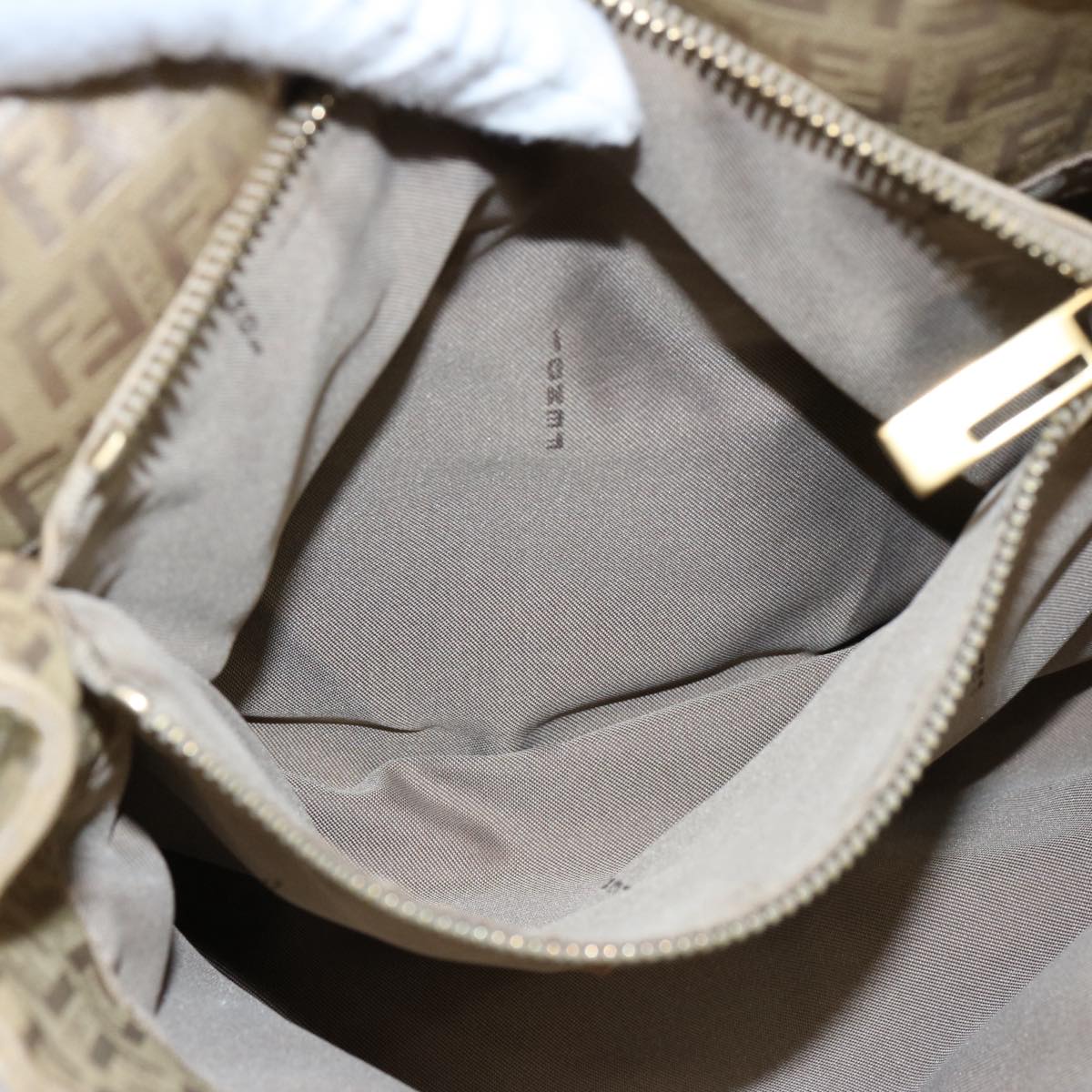 FENDI Zucchino Canvas Hand Bag Beige 61641