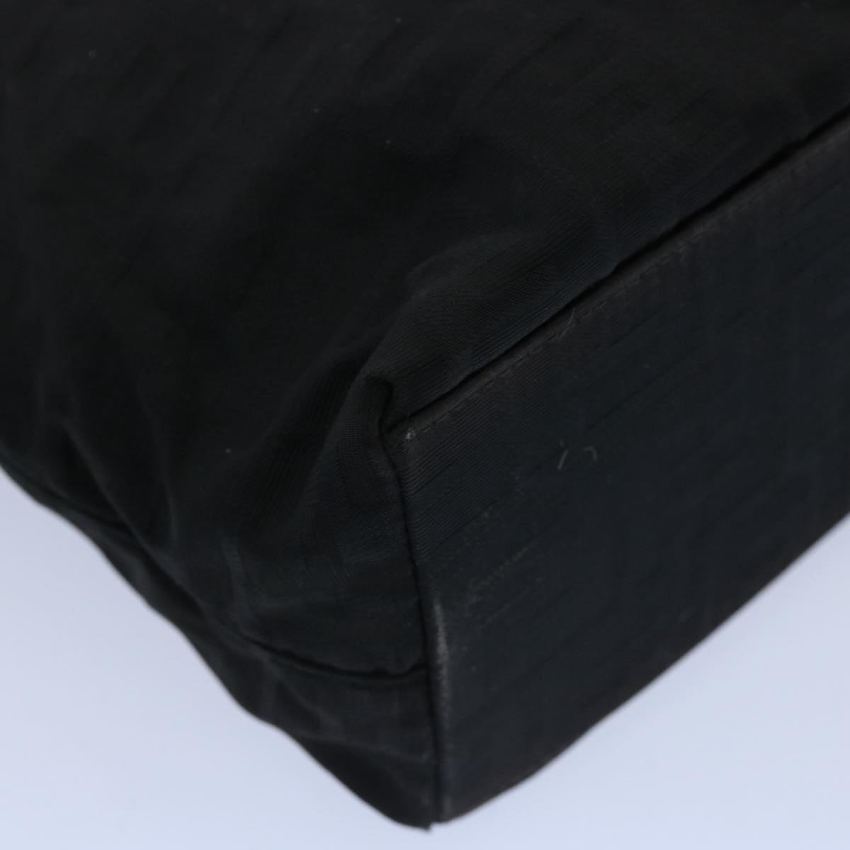 FENDI Zucca Canvas Hand Bag Black 61642