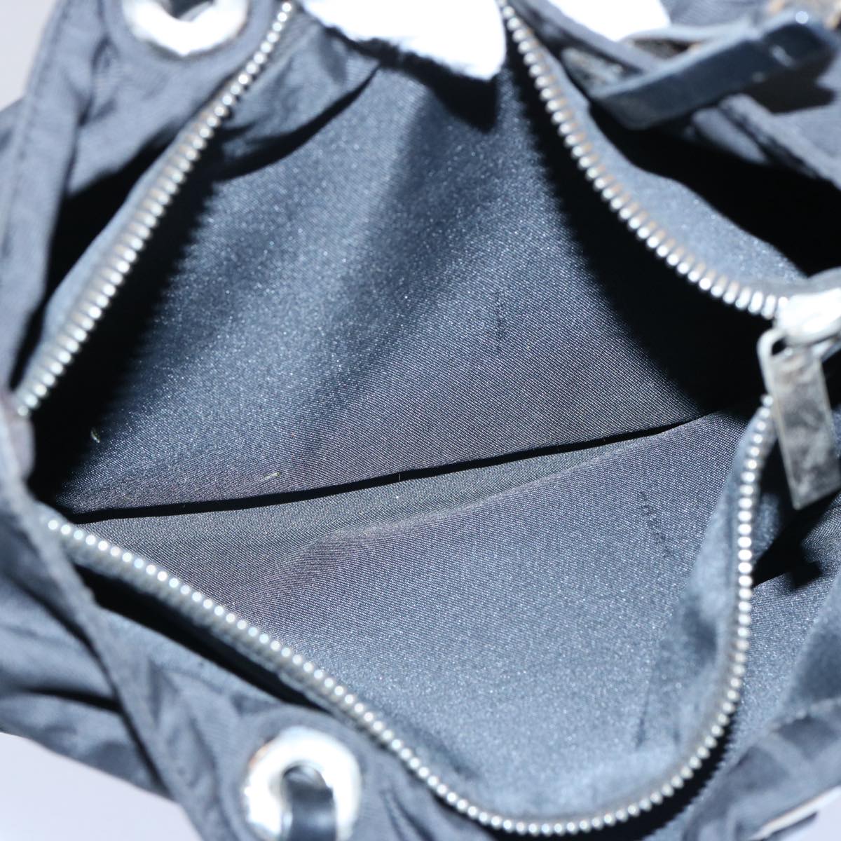 FENDI Zucca Canvas Hand Bag Black 61642