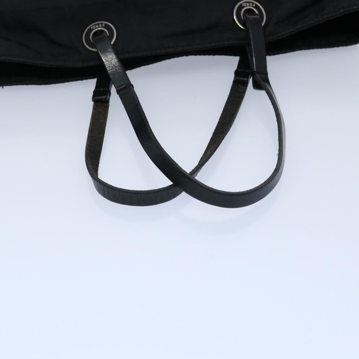 FENDI Zucca Canvas Hand Bag Black 61642