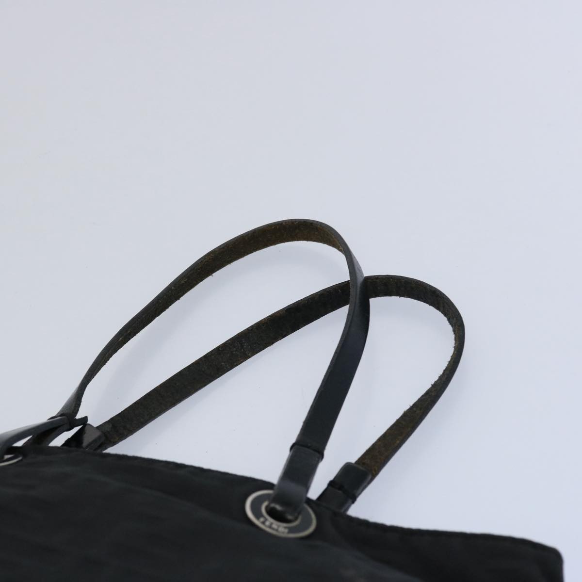 FENDI Zucca Canvas Hand Bag Black 61642