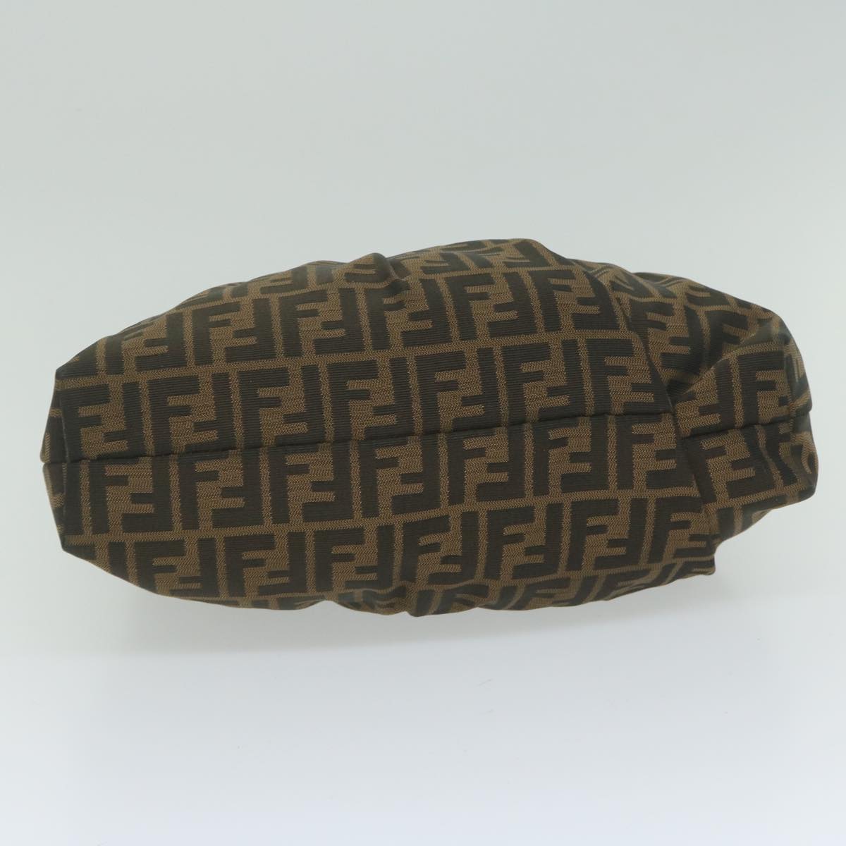 FENDI Zucca Canvas Shoulder Bag Black Brown 61645