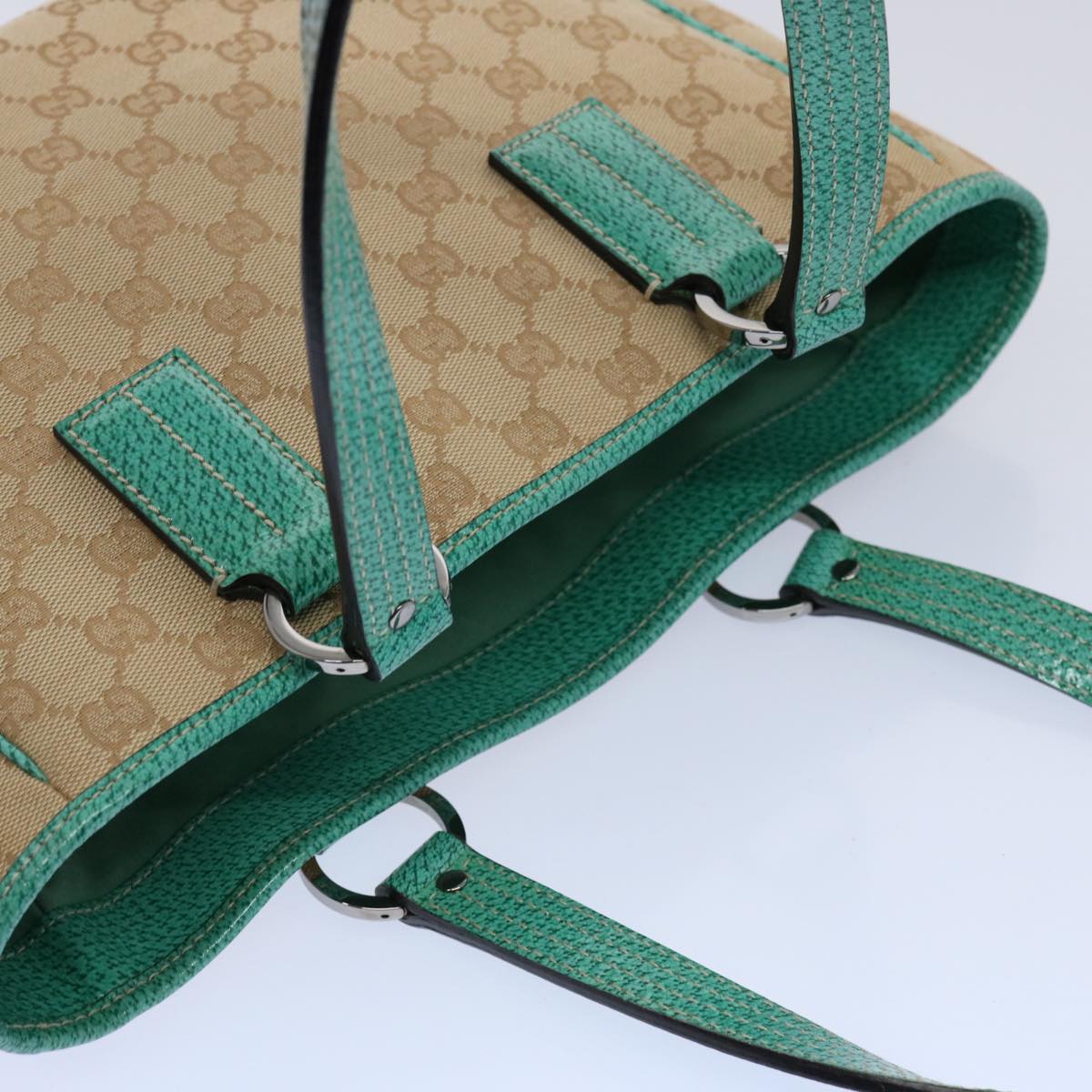 GUCCI GG Canvas Tote Bag Beige 113019 61647