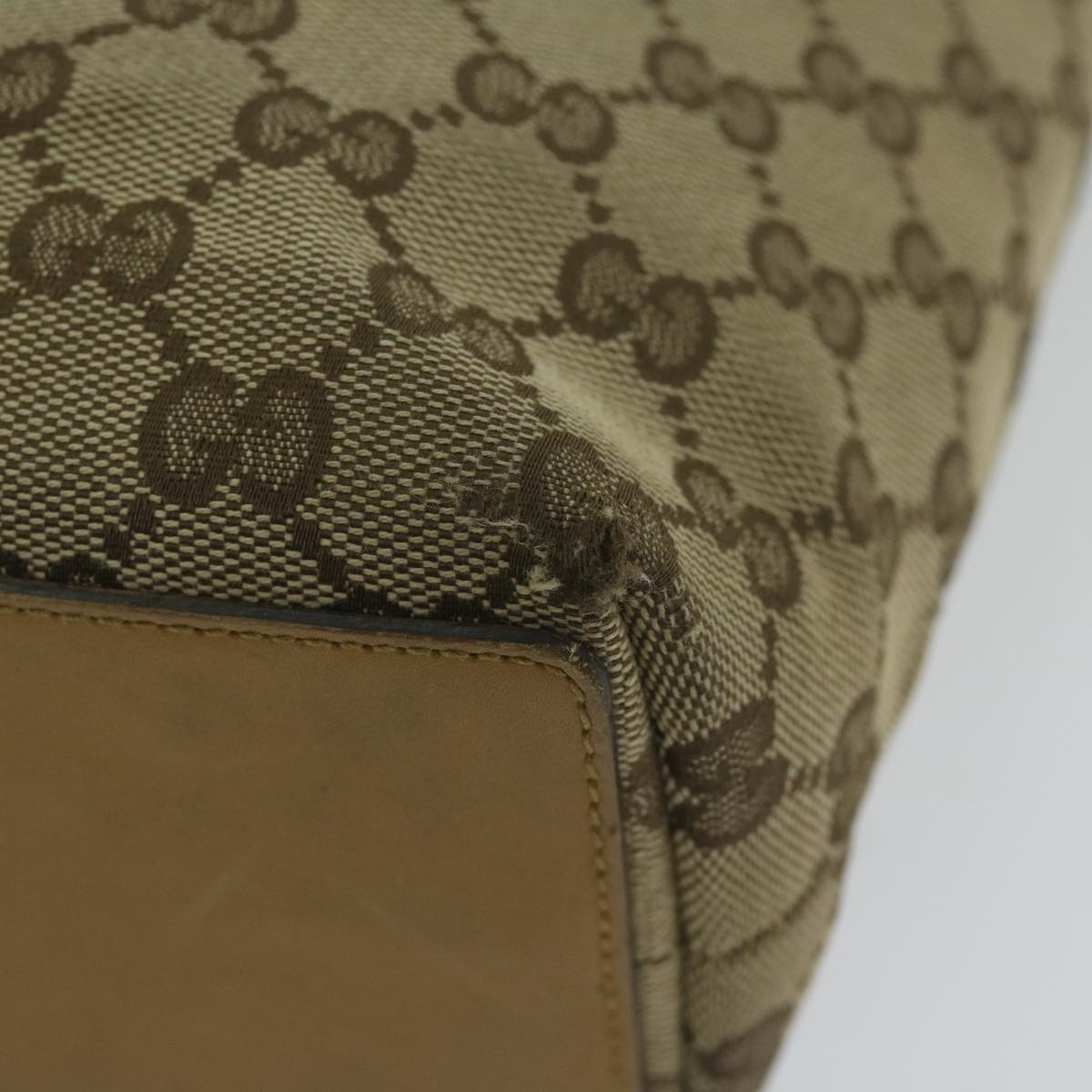 GUCCI GG Canvas Hand Bag Beige 002 1099 61649