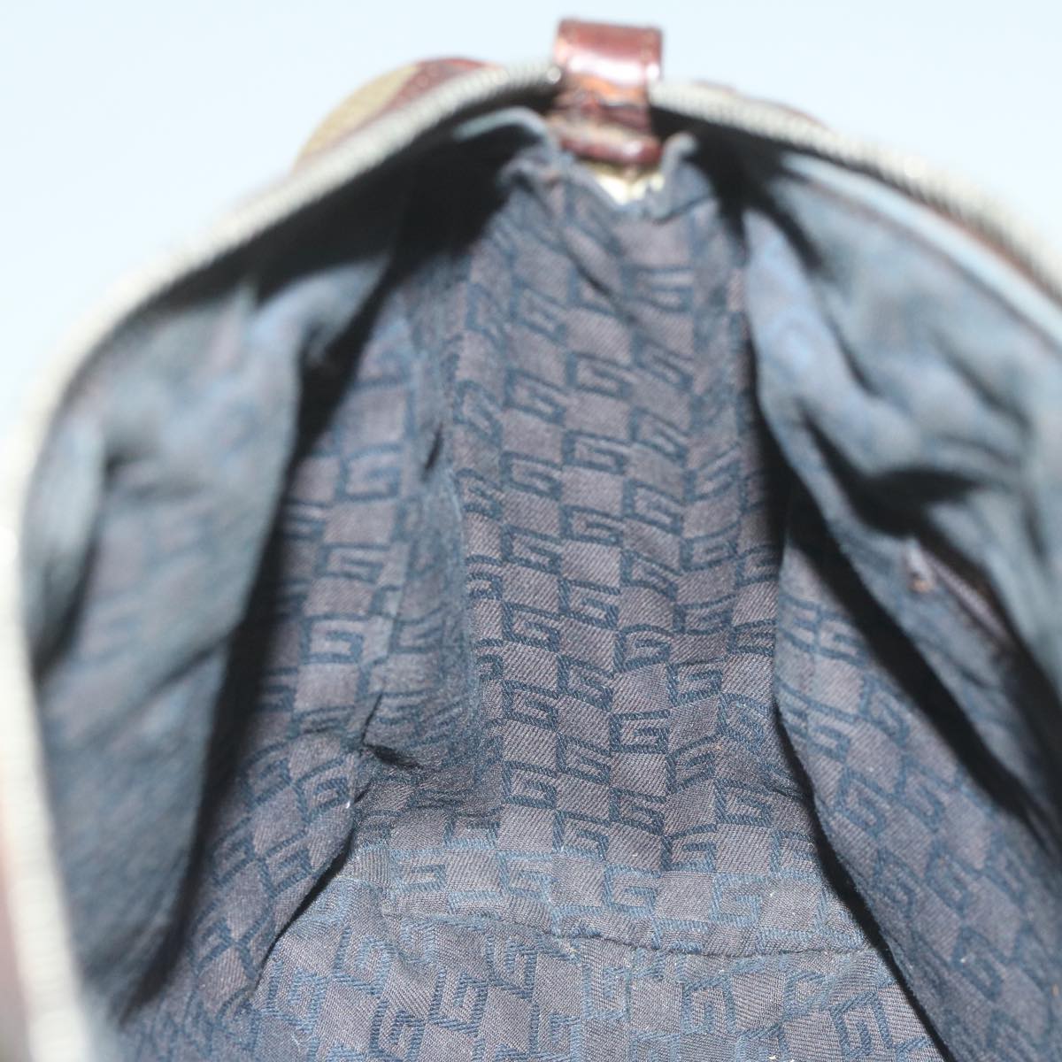 GUCCI Hand Bag Canvas Khaki 30458 61658