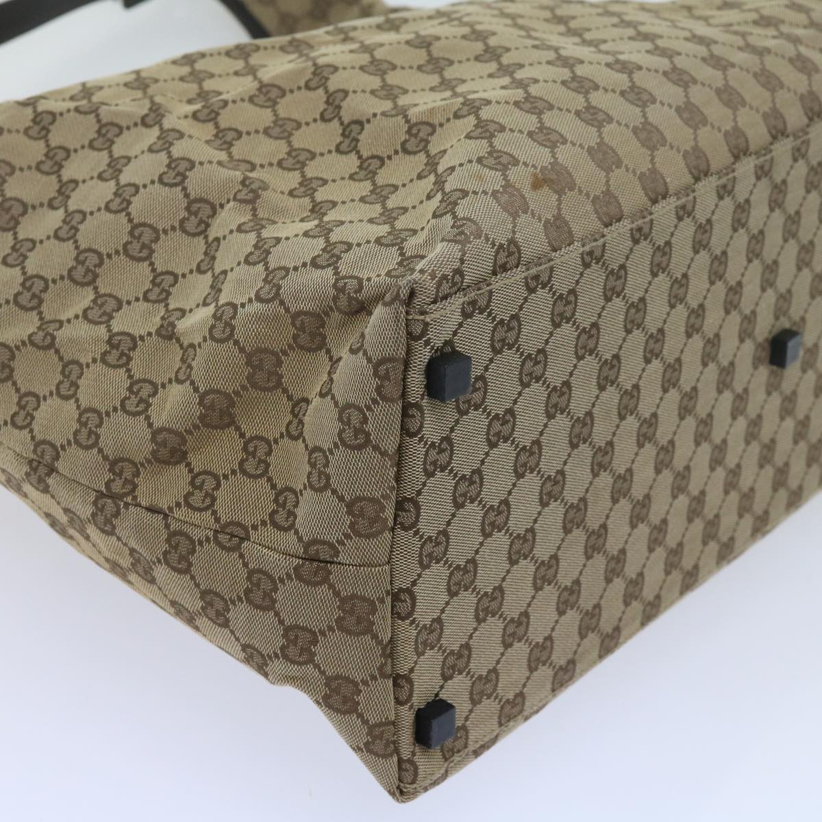 GUCCI GG Canvas Shoulder Bag Beige 61662