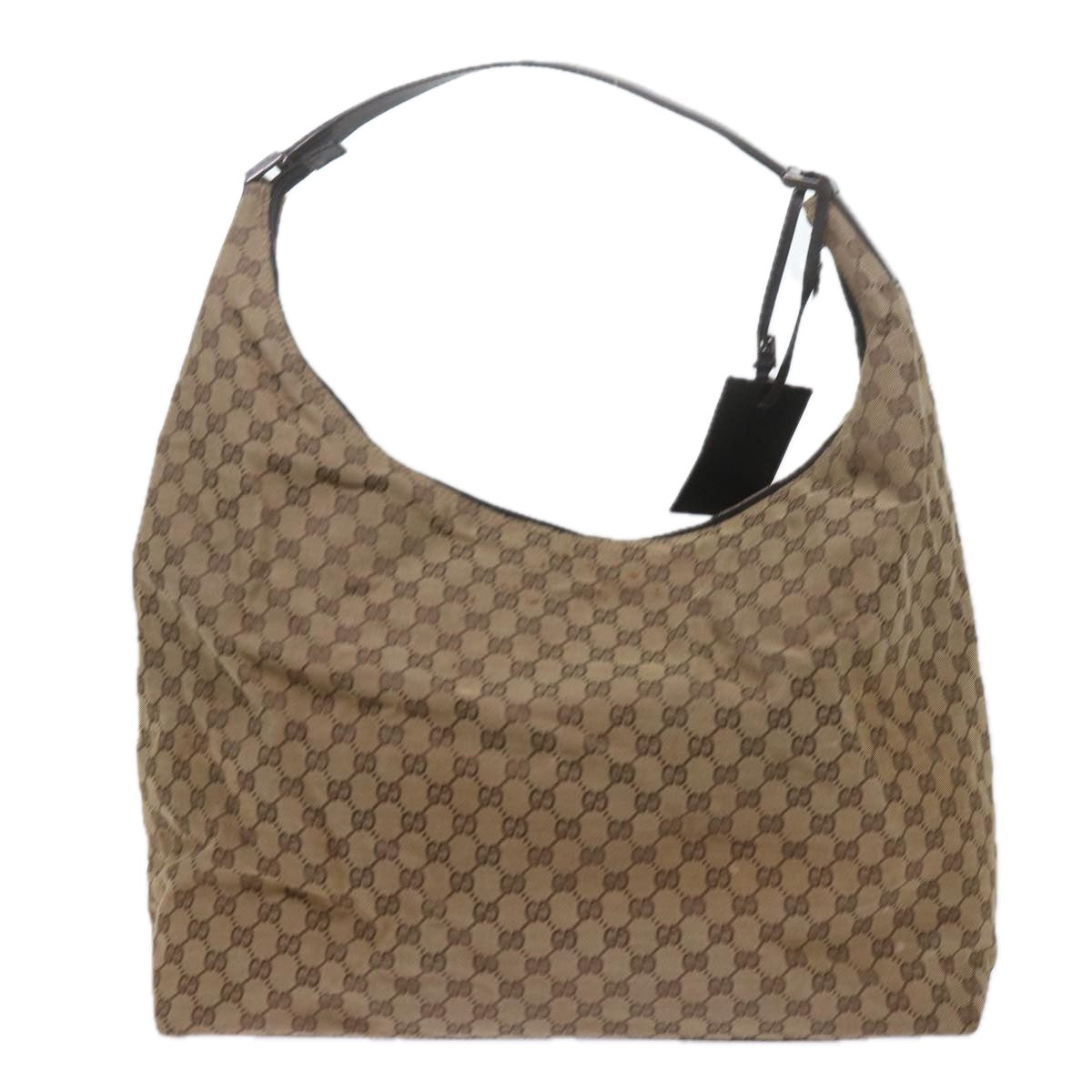 GUCCI GG Canvas Shoulder Bag Beige 61662