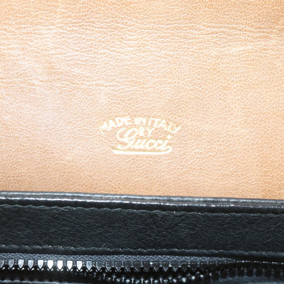 GUCCI Micro GG Canvas Shoulder Bag Black Beige 61694