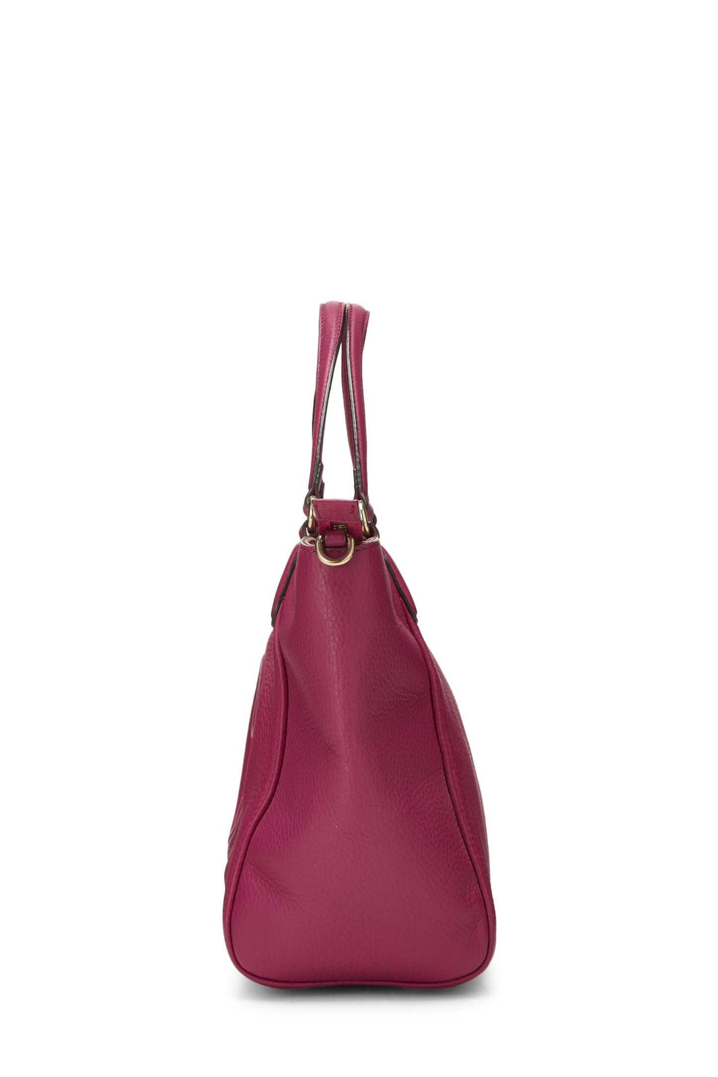 Gucci,  Purple Grained Leather Soho Top Handle Bag, Purple