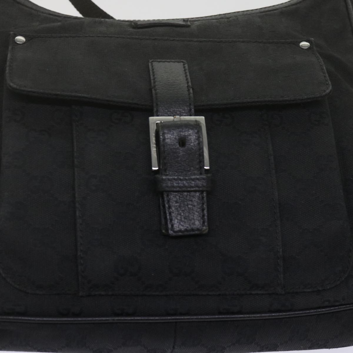 GUCCI GG Canvas Shoulder Bag Black 61704
