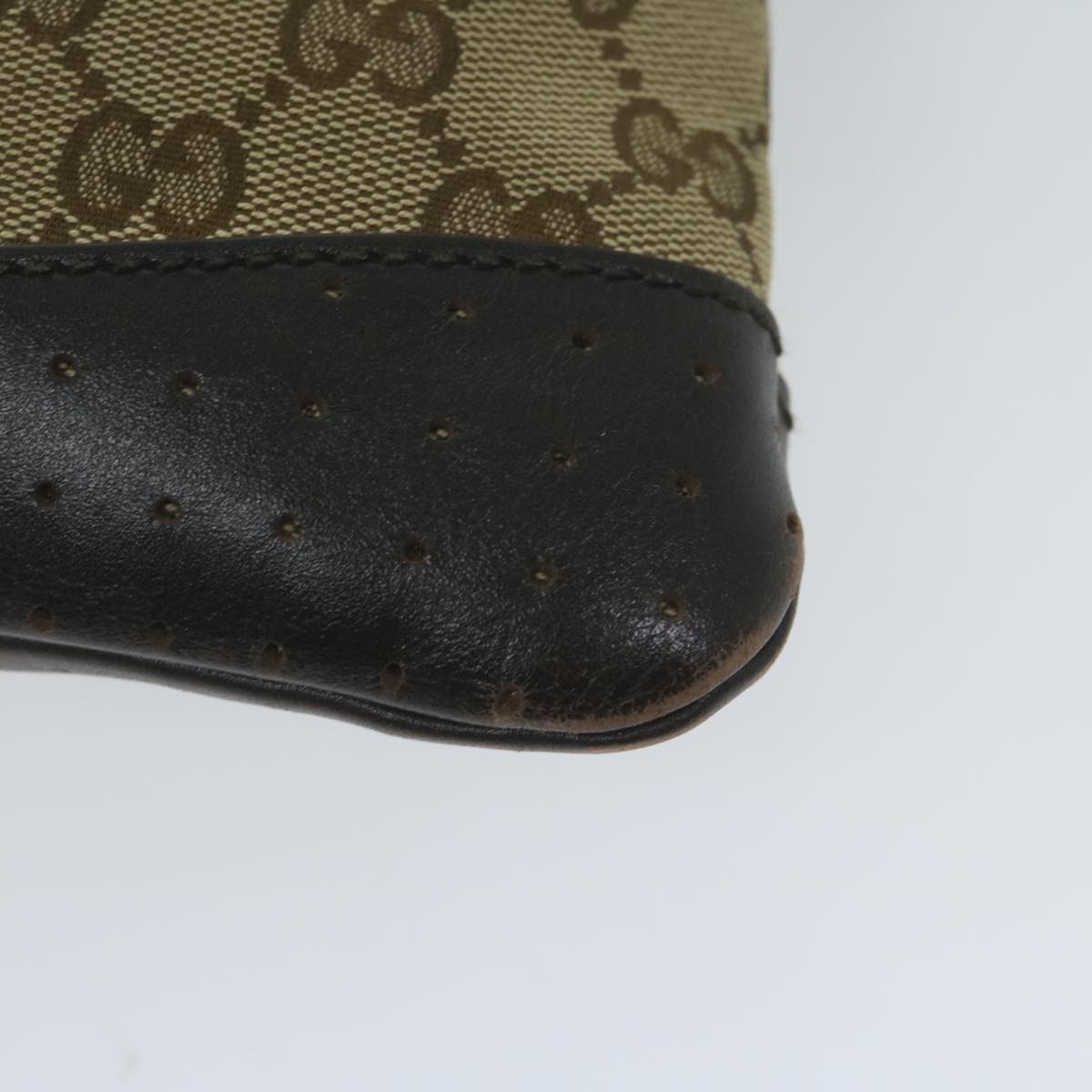 GUCCI GG Canvas Shoulder Bag Beige 147671 61787