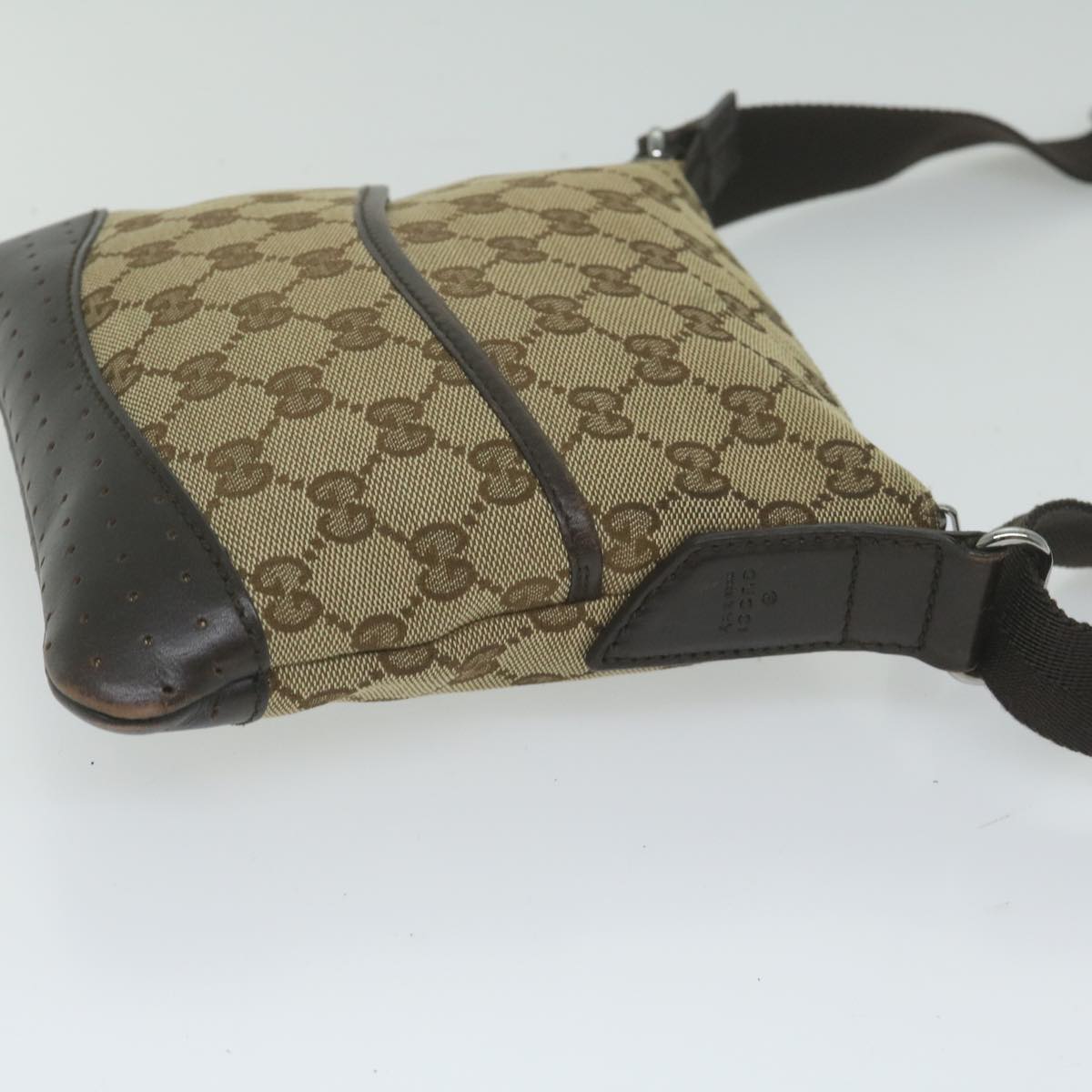 GUCCI GG Canvas Shoulder Bag Beige 147671 61787