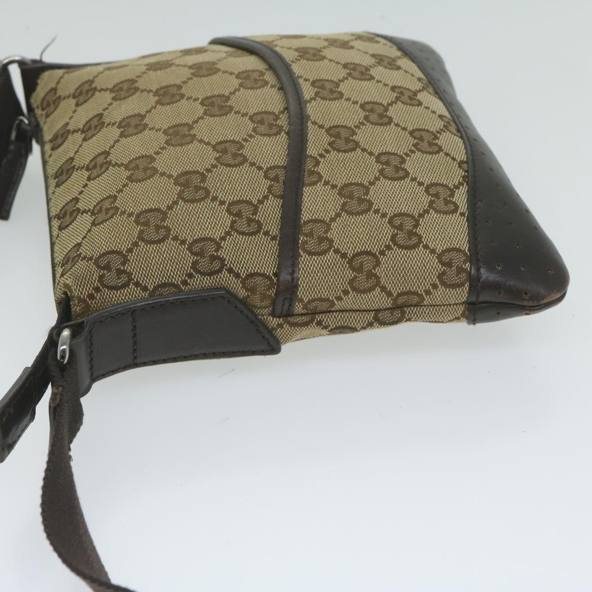 GUCCI GG Canvas Shoulder Bag Beige 147671 61787