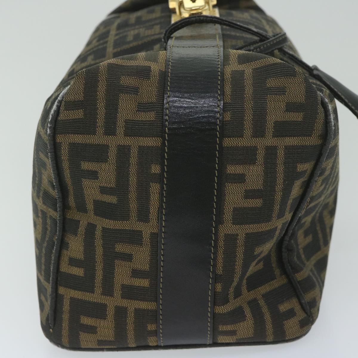 FENDI Zucca Canvas Vanity Cosmetic Pouch Black Brown 61795