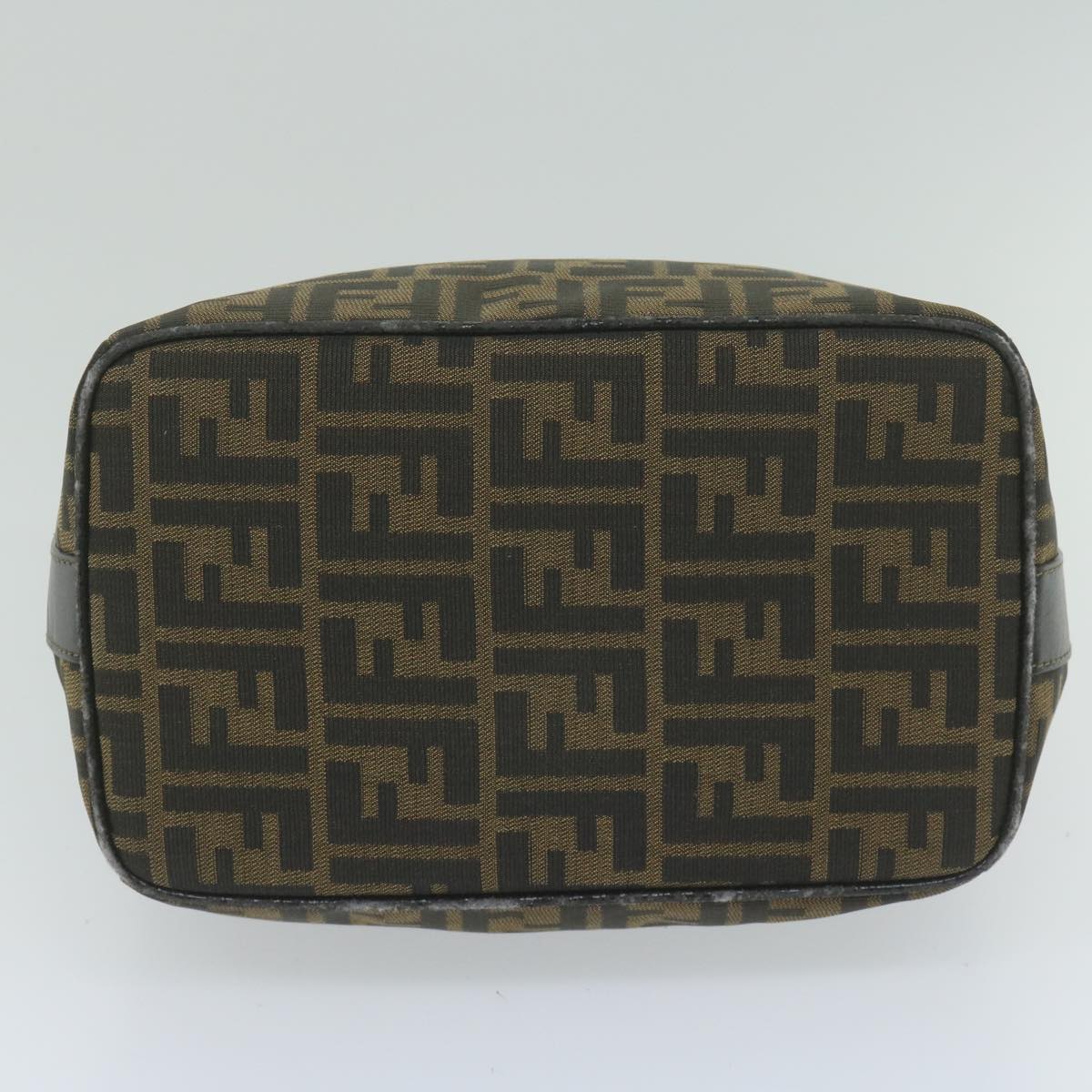 FENDI Zucca Canvas Vanity Cosmetic Pouch Black Brown 61795