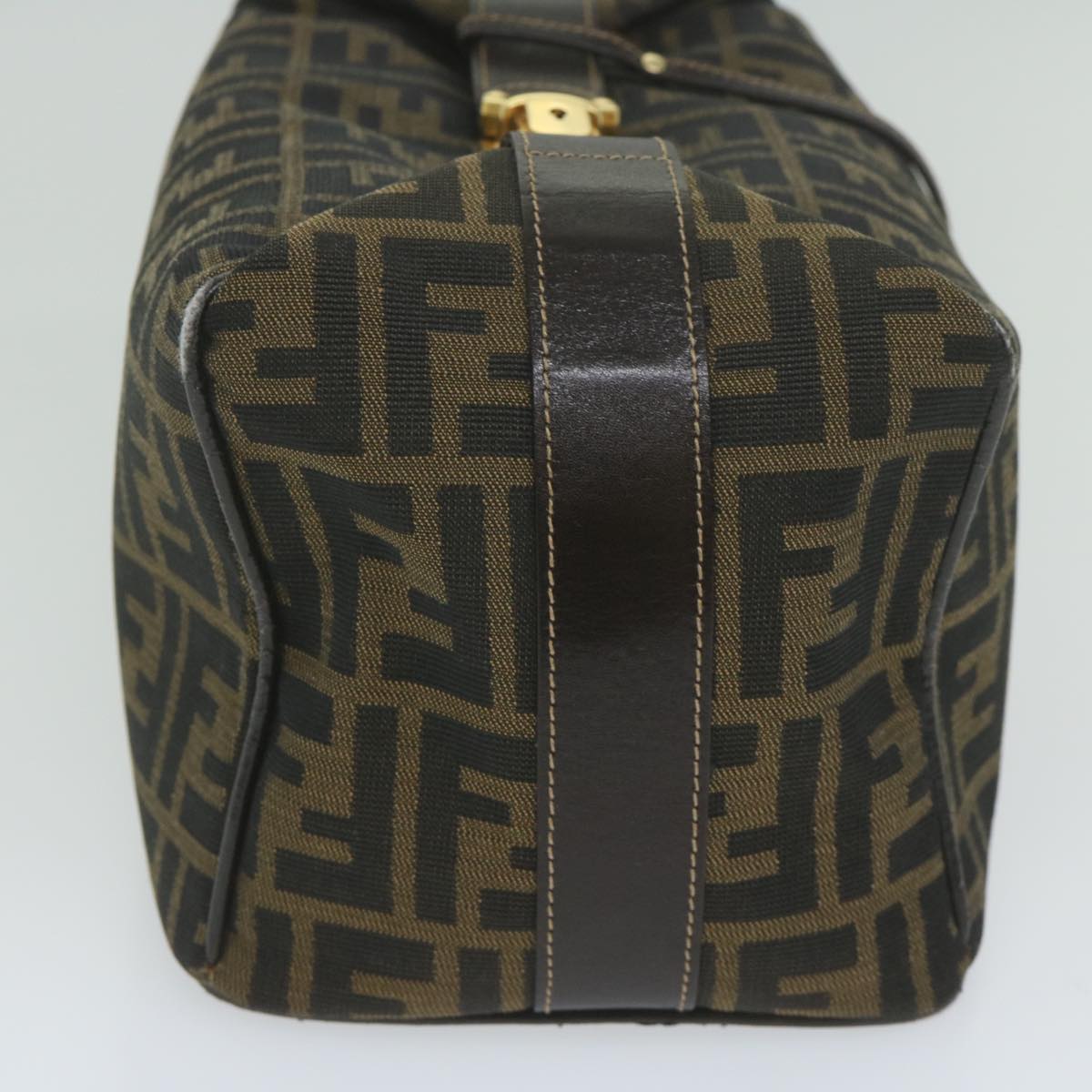 FENDI Zucca Canvas Vanity Cosmetic Pouch Black Brown 61796