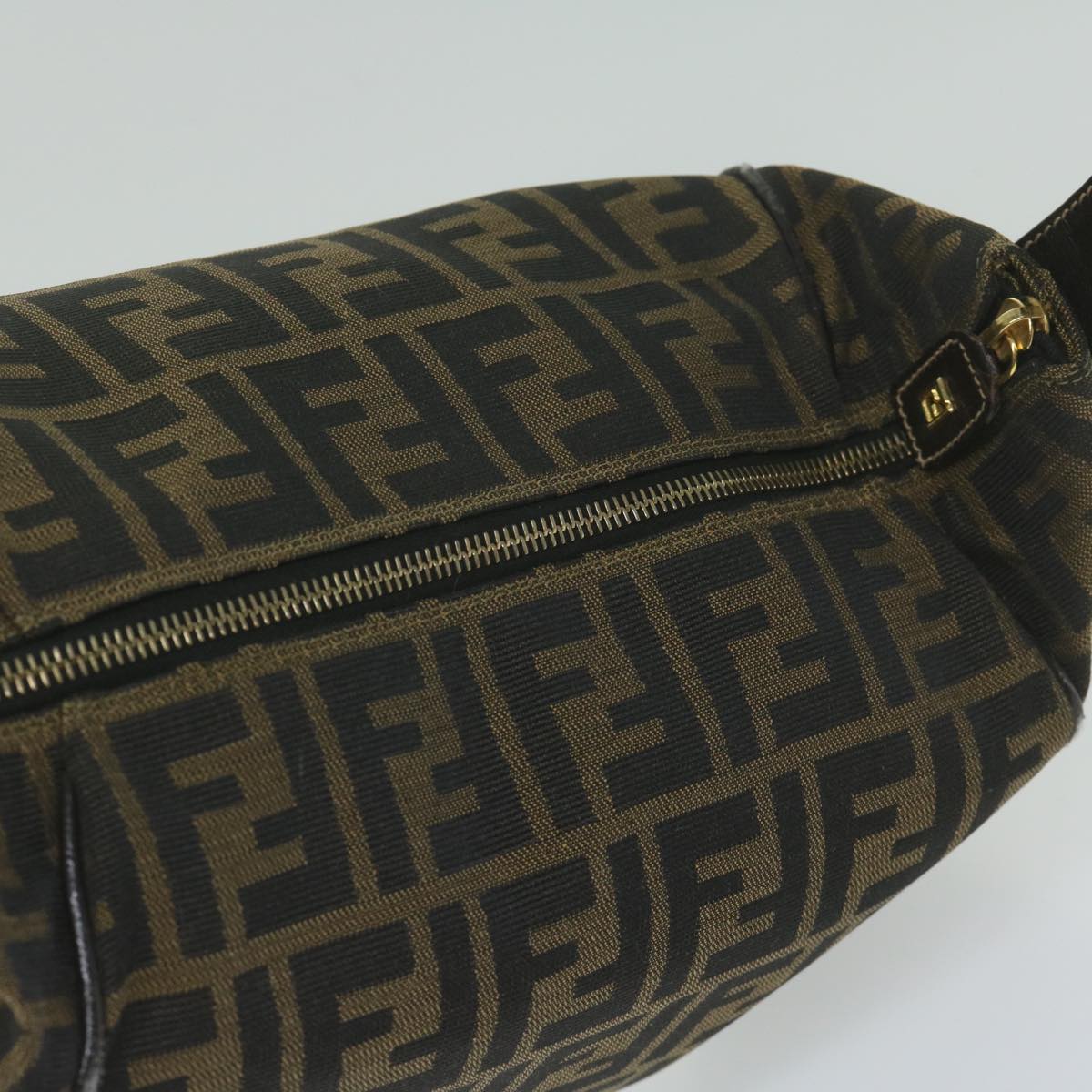 FENDI Zucca Canvas Vanity Cosmetic Pouch Black Brown 61796