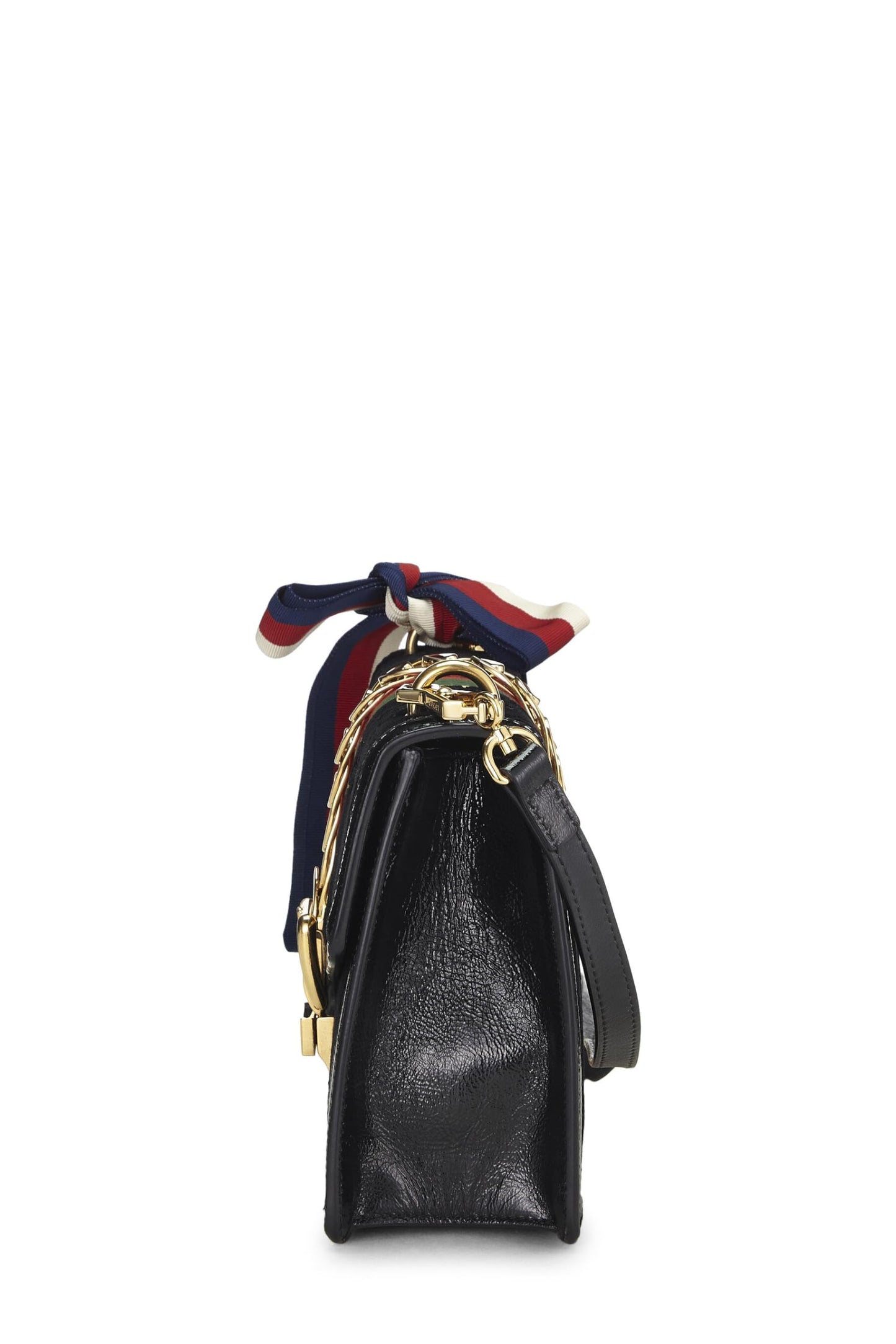Gucci,  Black Velvet Sylvie Shoulder Bag, Black