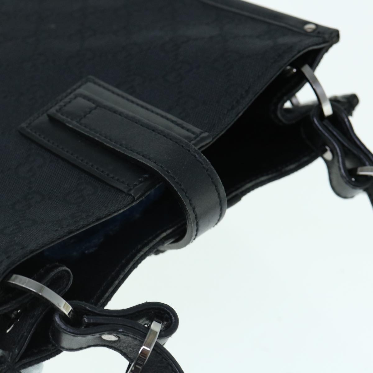 GUCCI GG Canvas Shoulder Bag Black 61801
