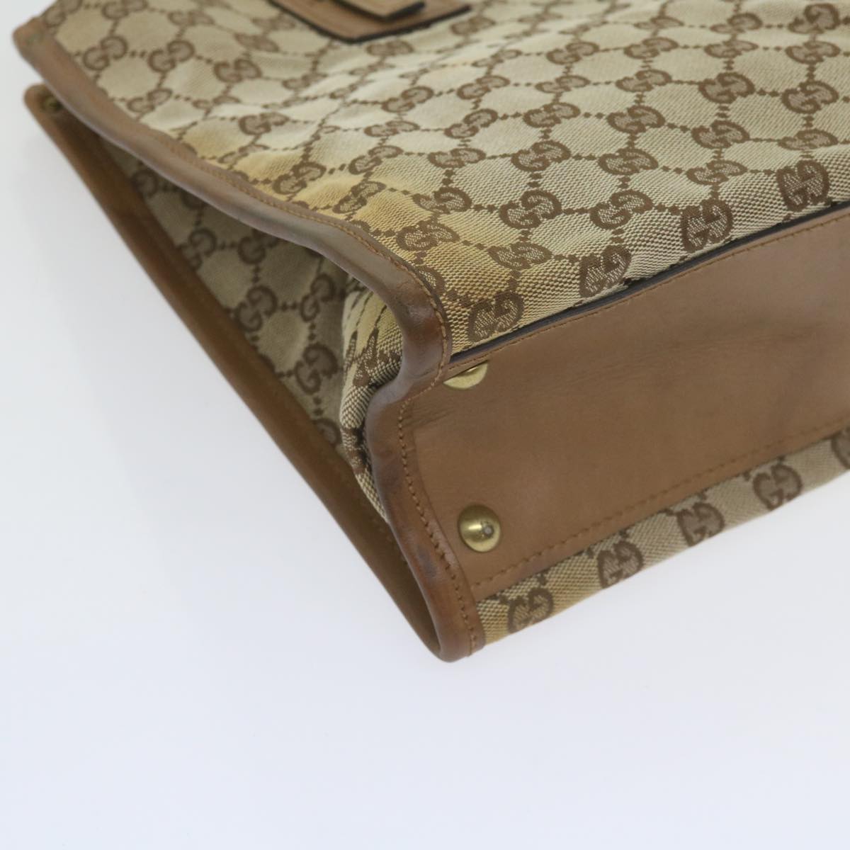 GUCCI GG Canvas Shoulder Bag Beige 110292 61802