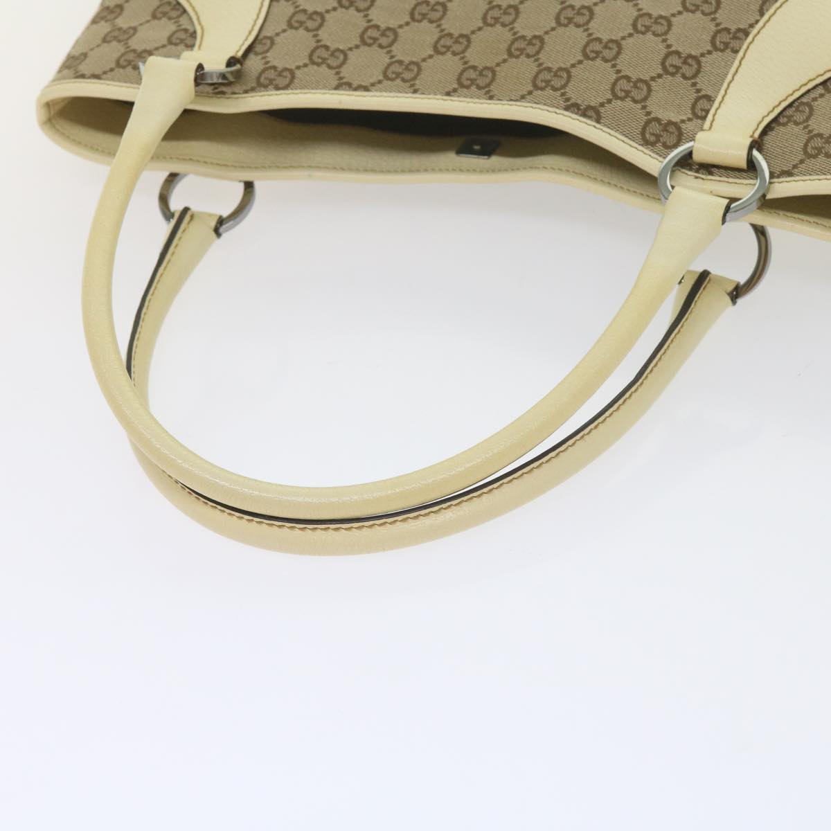 GUCCI GG Canvas Tote Bag Beige 113015 61839