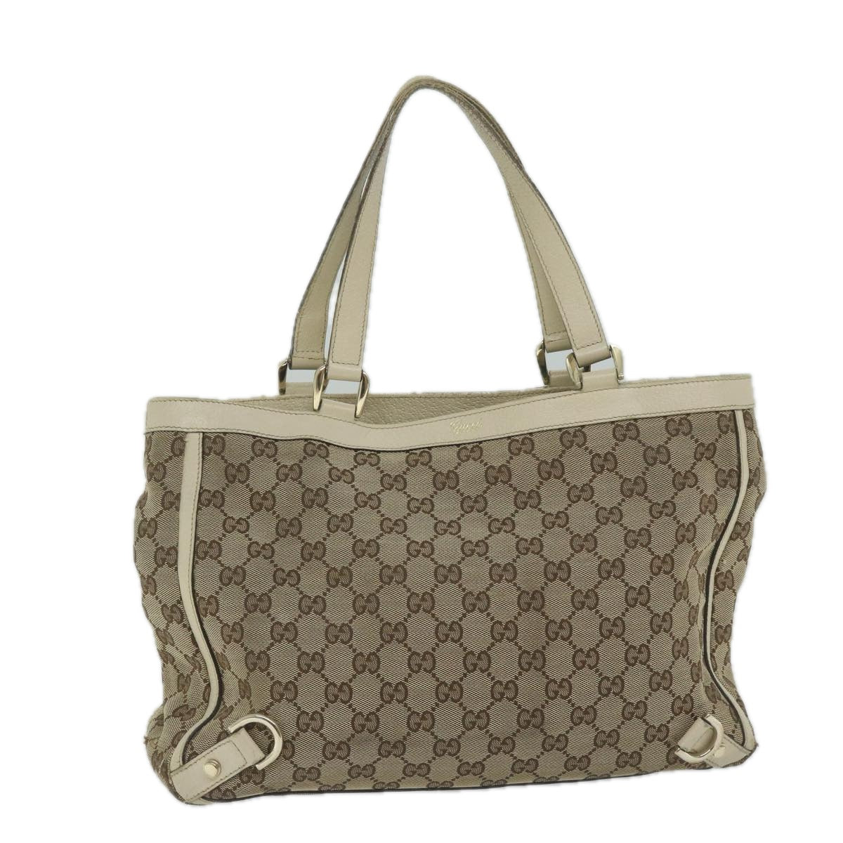 GUCCI GG Canvas Tote Bag Beige 170004 61842