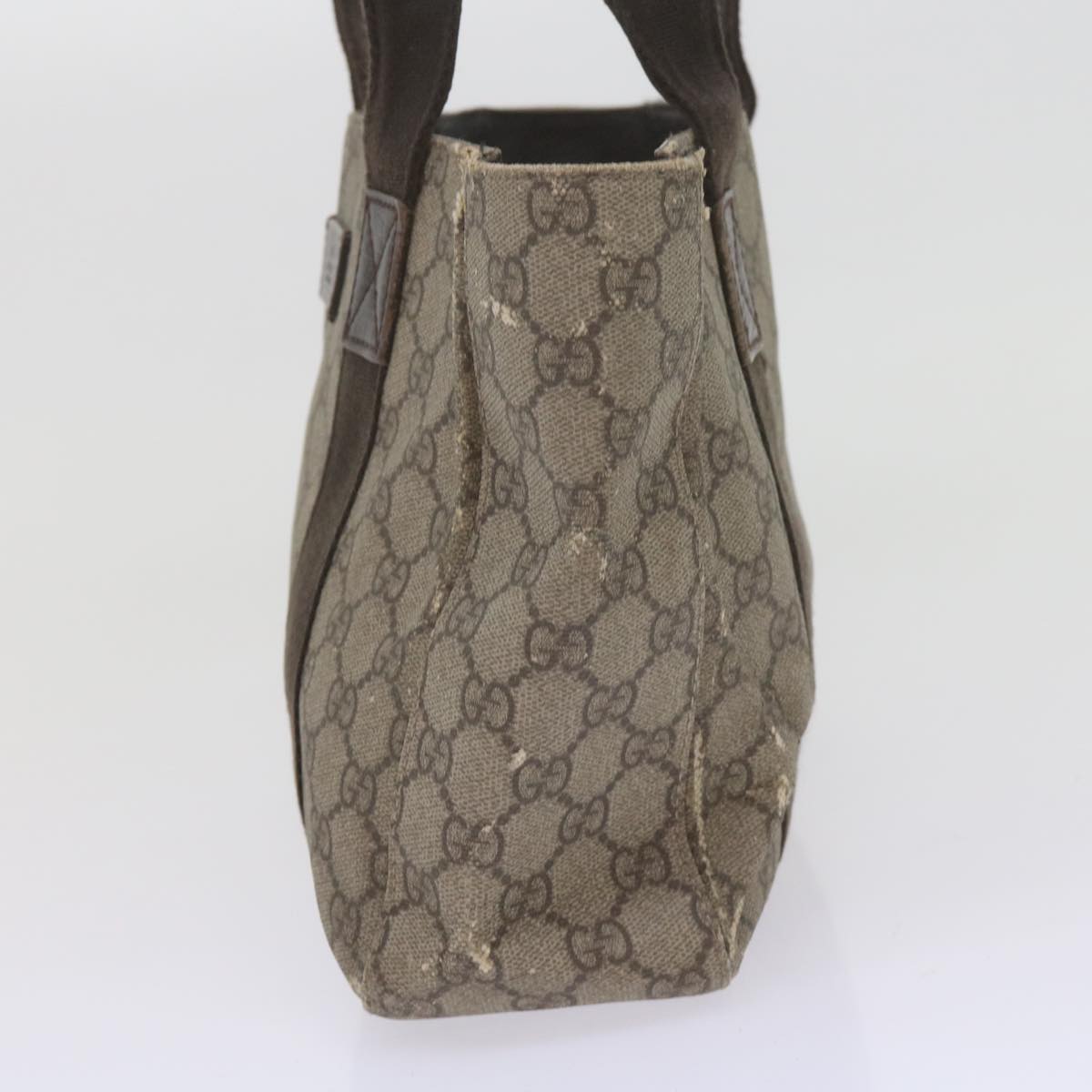 GUCCI GG Supreme Hand Bag PVC Leather Beige 141976 61845