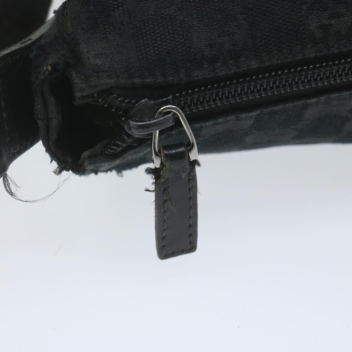GUCCI GG Canvas Shoulder Bag Black 145857 61849