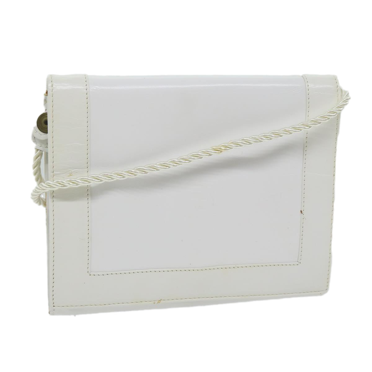 FENDI Shoulder Bag Leather White 61891