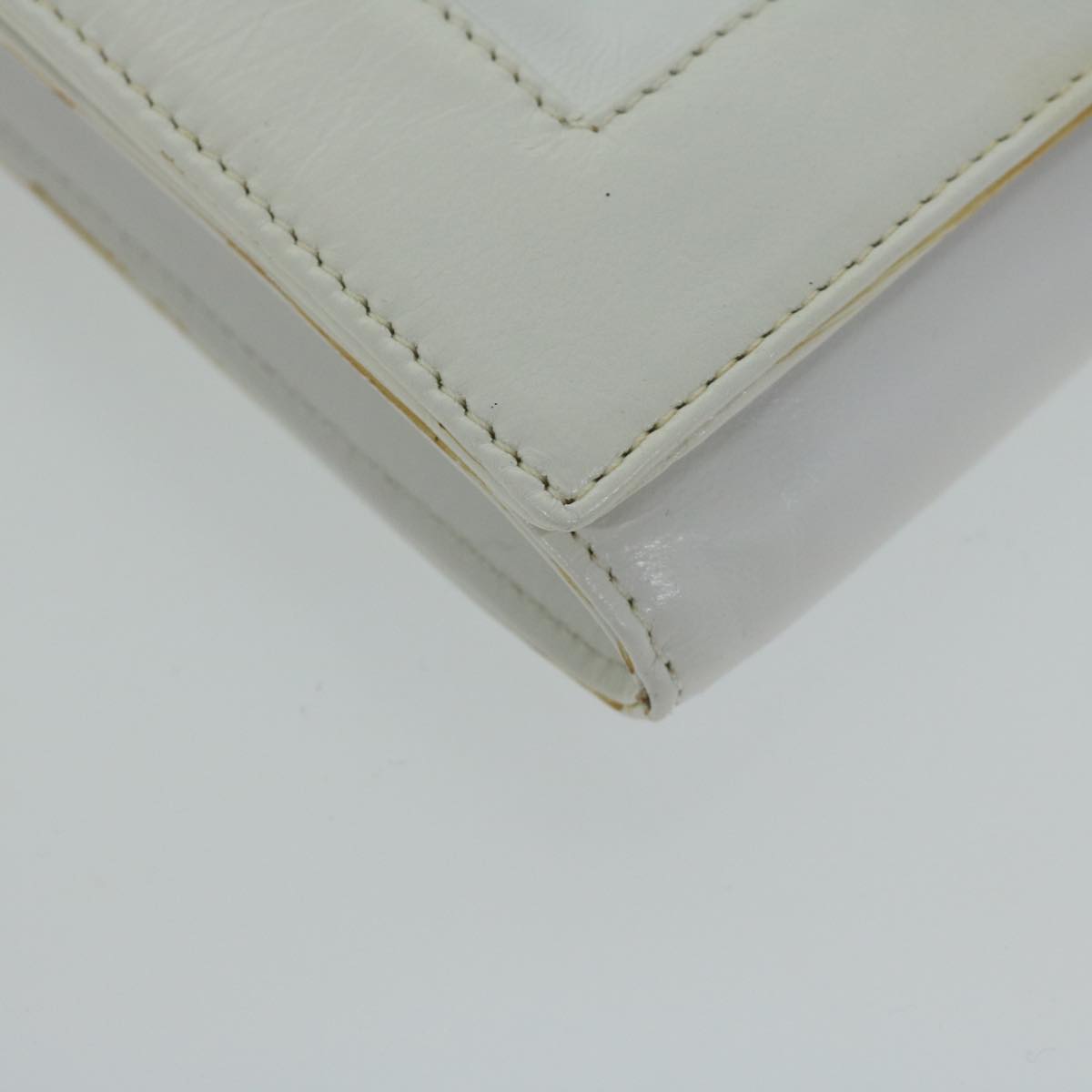 FENDI Shoulder Bag Leather White 61891