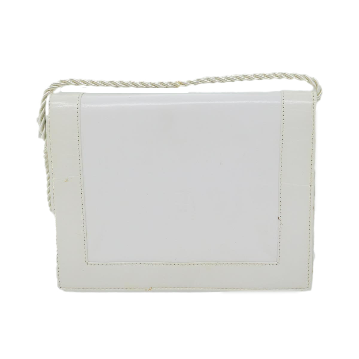 FENDI Shoulder Bag Leather White 61891