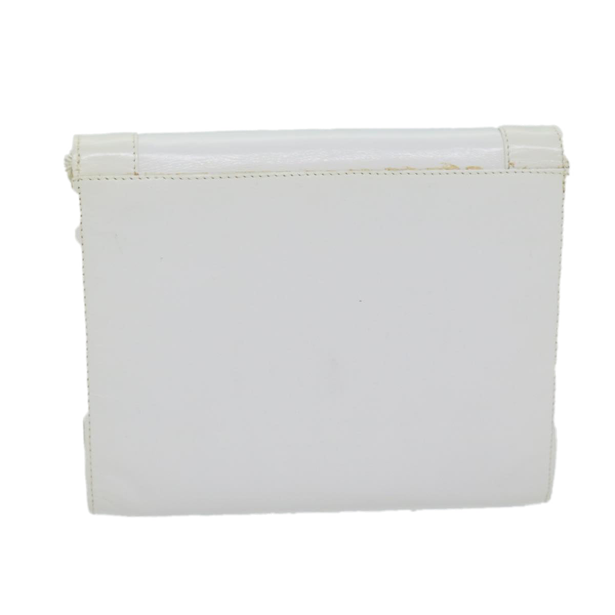FENDI Shoulder Bag Leather White 61891