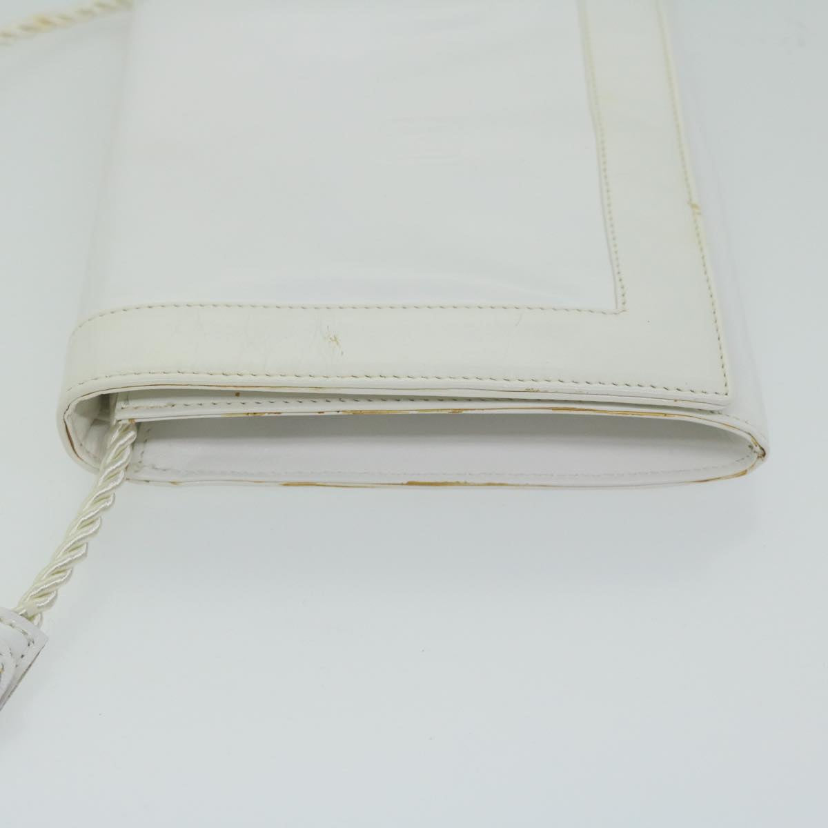 FENDI Shoulder Bag Leather White 61891