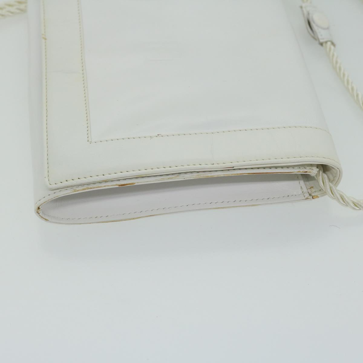 FENDI Shoulder Bag Leather White 61891